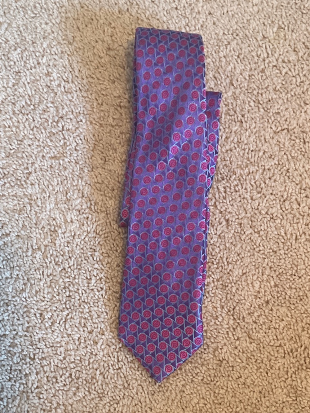 Ted Baker London Violet Tie with Pink Circular Motif